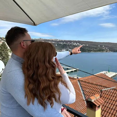 Villa Volos Apartment Karmen With Roof Terrace, Sea View, Free Private Parking Opatija Exterior photo